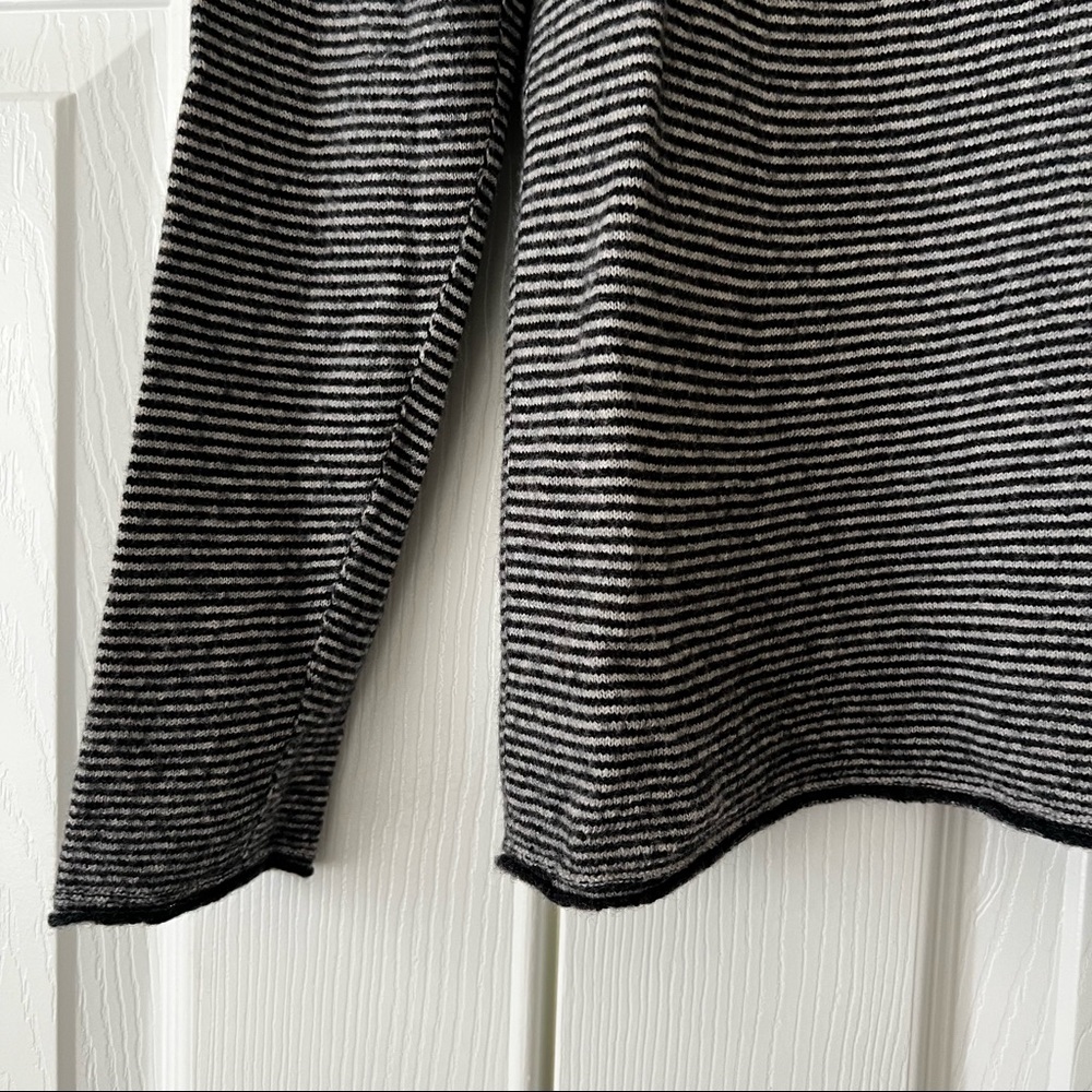 Gray Striped Women's Sweater - Picture 3 of 10